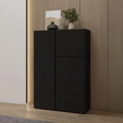Credenza alta 92x139h cm 3 ante nero Edge