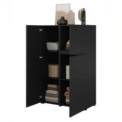 Credenza alta 92x139h cm 3 ante nero Edge