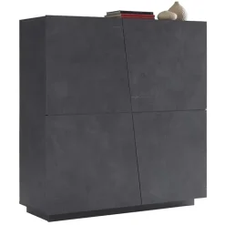 Credenza alta 120x126h cm 4 ante ossido Candia Gihome®