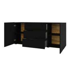 Credenza sospesa 140x63h cm moderna nero Fusion