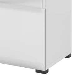 Credenza 180x103h cm 2 ante 3 cassetti con vetrinetta moderna bianco opaco e lucido Maiorca