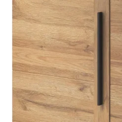 Credenza 180x86h cm 2 ante 3 cassetti moderna rovere nero Maiorca