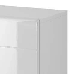 Credenza 159x83h cm 3 ante 1 cassetto bianco lucido rovere Tahiti