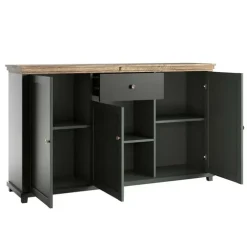 Credenza 160x93h cm 3 ante 1 cassetto moderna verde quercia Texel