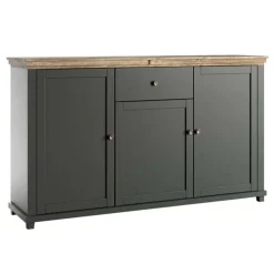 Credenza 160x93h cm 3 ante 1 cassetto moderna verde quercia Texel