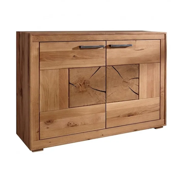 Credenza 110x85h cm 2 ante legno massello rovere Ebania