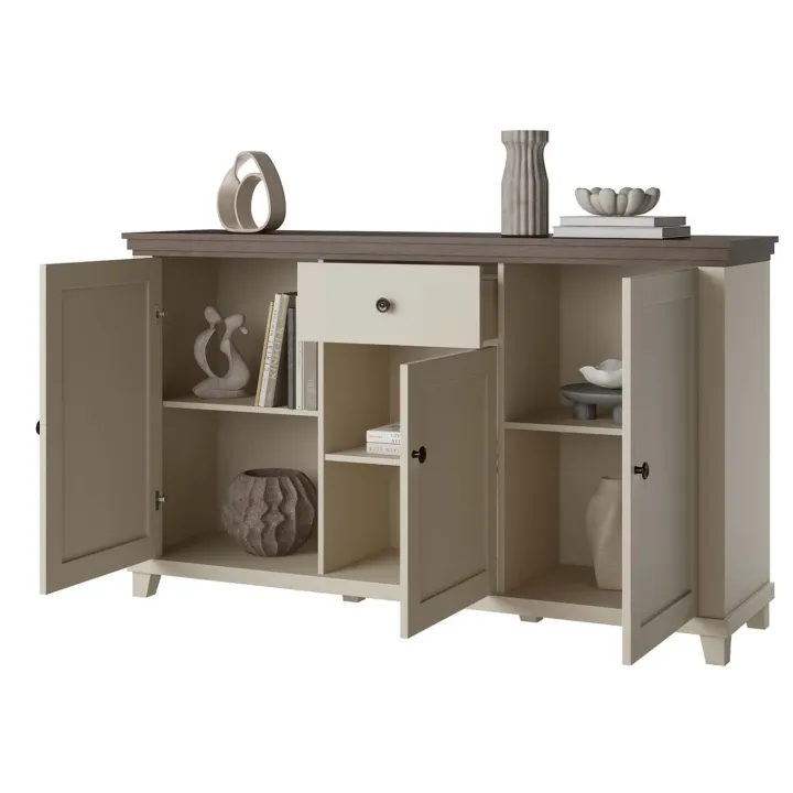 Credenza 160x93h cm 3 ante moderna beige Texel