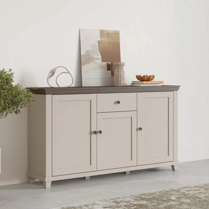 Credenza 160x93h cm 3 ante moderna beige Texel