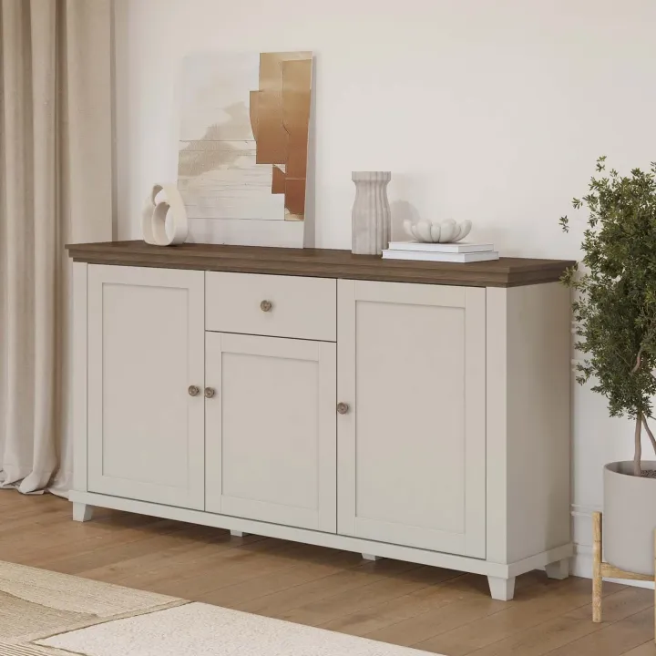 Credenza 160x93h cm 3 ante moderna beige Texel