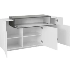 Credenza 160x86h cm 3 ante moderna bianco ossido Milos Gihome®