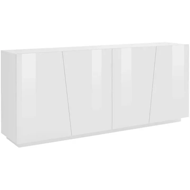 Credenza 200x86h cm 4 ante moderna bianco lucido Candia Gihome®