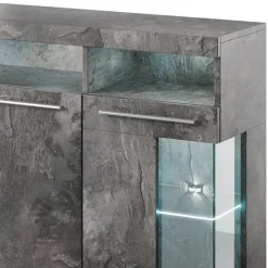 Credenza 182x92h cm 4 ante moderna ossido Frisk