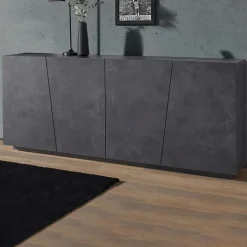 Credenza 200x86h cm 4 ante moderna ossido Candia Gihome®