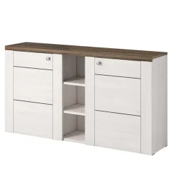 Credenza 155x85h cm 2 ante moderna pino bianco rovere Paloma 2