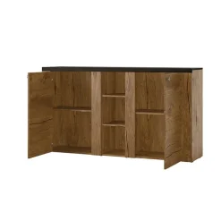 Credenza 155x85h cm 2 ante moderna quercia rovere grigio Paloma 2
