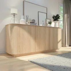 Credenza 180x76h cm 3 ante moderna rovere Alba
