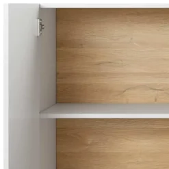 Credenza 138x91h cm 3 ante moderna soggiorno bianco rovere Noa Gihome®