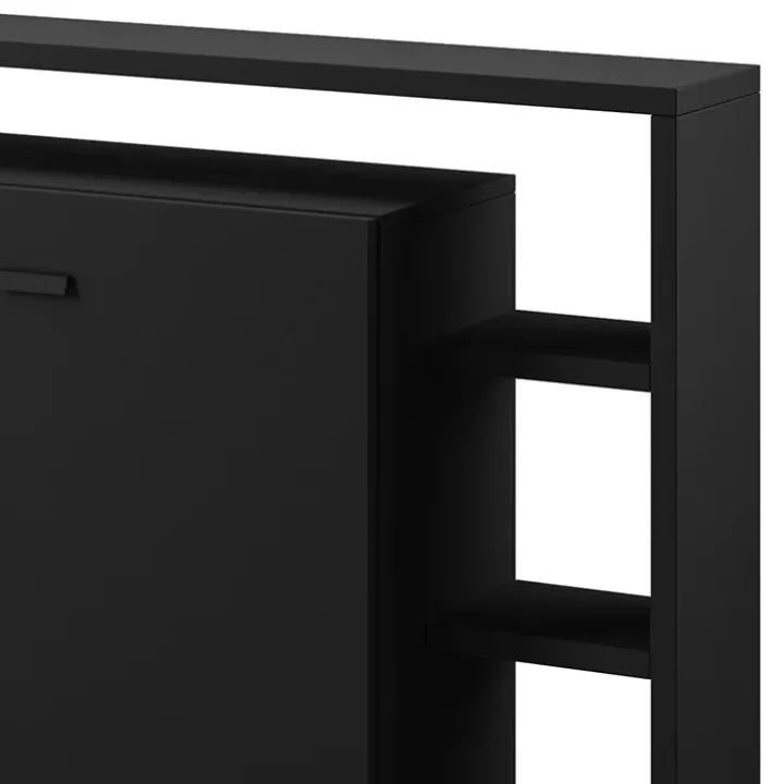 Credenza 180x97h cm 2 ante soggiorno nero opaco Megan Gihome®