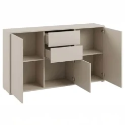 Credenza 141x93h cm 2 cassetti 3 ante moderna beige cashmere Eindhoven