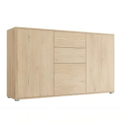 Credenza 141x93h cm 2 cassetti 3 ante moderna rovere Eindhoven