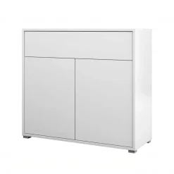 Credenza 100x93h cm 1 cassetto 2 ante moderna bianco Eindhoven