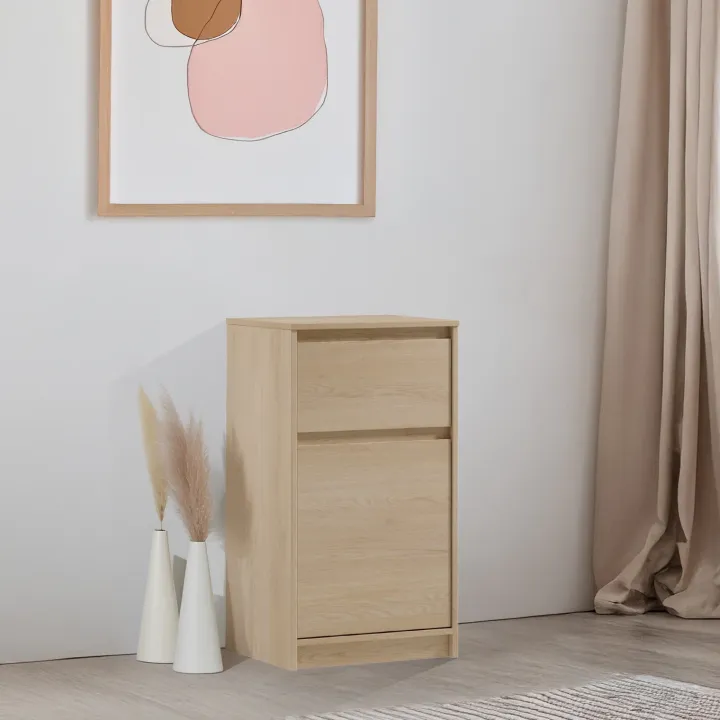 Credenza 47x87h cm 1 cassetto soggiorno rovere Funny