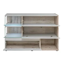 Credenza 120x77h cm moderna quercia grigio opaco Oviedo Gihome®
