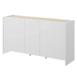 Credenza 138x75h cm moderna soggiorno bianco opaco rovere Norton