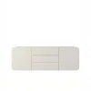 Credenza 180x70h cm sospesa 2 ante 3 cassetti beige Volia