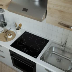 Cucina completa 240cm reversibile moderna lineare rovere grigio chiaro ChefEasy