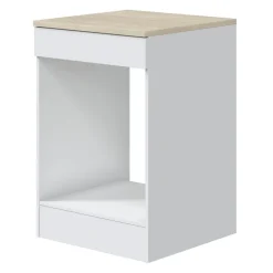 Cucina lineare 160 cm componibile bianco lucido rovere Kimera 5