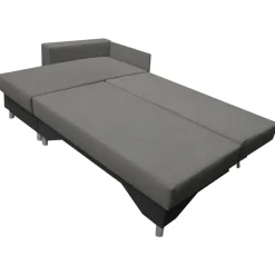 Divano letto angolare destra 3 posti 215cm grigio scuro e chiaro Aureliano