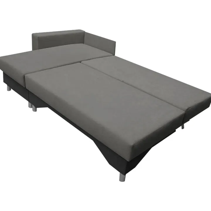 Divano letto angolare destra 3 posti 215cm grigio scuro e chiaro Aureliano
