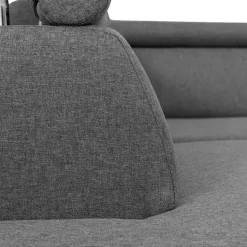 Divano letto angolare destra 5 posti 253x188cm grigio Almese
