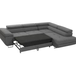 Divano letto angolare destra imbottito 274x203cm grigio Bormio
