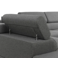 Divano letto angolare destra imbottito 274x203cm grigio Bormio