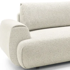 Divano letto angolare destra 3 posti 270x167cm tessuto bianco Cloudify