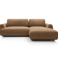 Divano letto angolare destra 3 posti 270x167cm tessuto arancio Cloudify