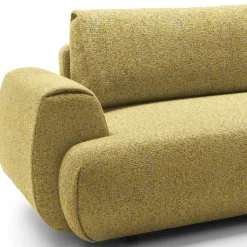 Divano letto angolare destra 3 posti 270x167cm tessuto giallo Cloudify