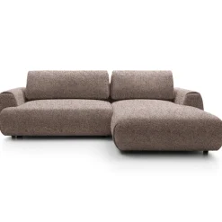 Divano letto angolare destra 3 posti 270x167cm tessuto rosa Cloudify