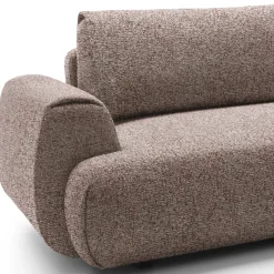Divano letto angolare destra 3 posti 270x167cm tessuto rosa Cloudify