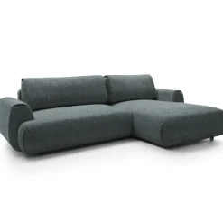 Divano letto angolare destra 3 posti 270x167cm tessuto antracite Cloudify