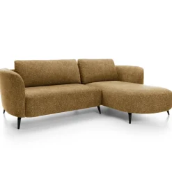Divano letto angolare destra 3 posti 260x180cm tessuto bouclè beige scuro Repose