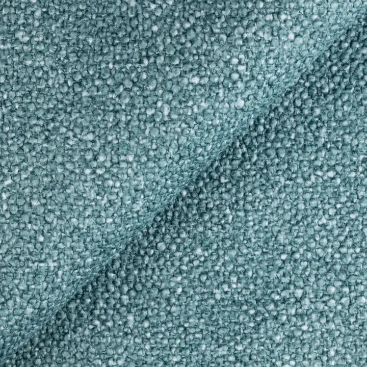 Divano letto angolare destra 3 posti 260x180cm tessuto bouclè azzurro Repose