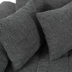 Divano letto angolare destra 5 posti 350x205cm grigio scuro Agliana