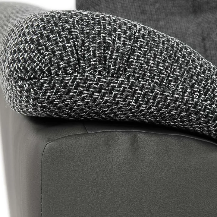 Divano letto angolare destra 5 posti 350x205cm grigio scuro Agliana