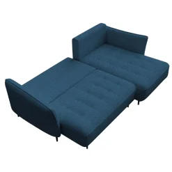Divano letto angolare destro 3 posti 276x158cm tessuto blu Angle