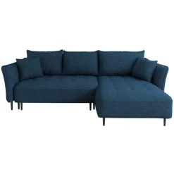 Divano letto angolare destro 3 posti 276x158cm tessuto blu Angle