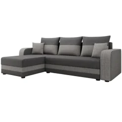 Divano letto angolare 3 posti 237x139cm reversibile grigio Ponza