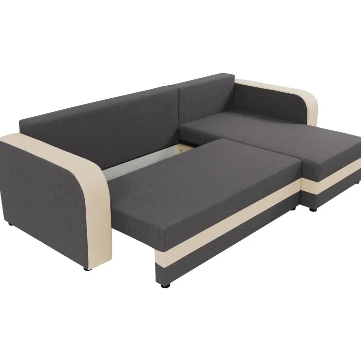 Divano letto angolare 3 posti 237x139cm reversibile grigio beige Ponza